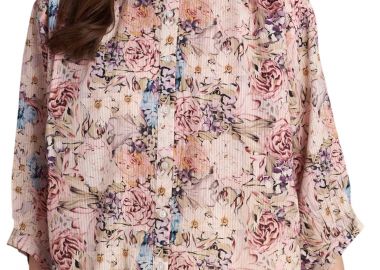 Πουκάμισο Μακρυμάνικο Attrattivo Με Abstract Φλοράλ Print 9922963-MULTICOLOR Γυναικείο - Attrattivo - 