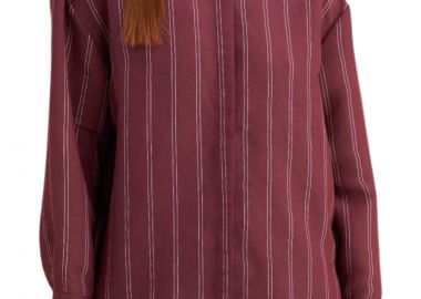 Πουκάμισο Μακρυμάνικο Attrattivo Με Ριγέ Μοτίβο 9923698-BORDEAUX Γυναικείο - Attrattivo - 