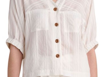 Πουκάμισο Μακρυμάνικο Attrattivo Ριγέ 9920673-OFF WHITE Γυναικείο - Attrattivo - 