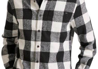 Πουκάμισο Μακρυμάνικο Funky Buddha Flannel Καρό FBM010-055-05-BLACK Ανδρικό - Funky Buddha - 