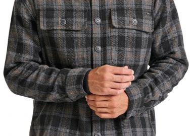 Πουκάμισο Μακρυμάνικο Funky Buddha Flannel Καρό FBM010-073-05-BLACK Ανδρικό - Funky Buddha - 