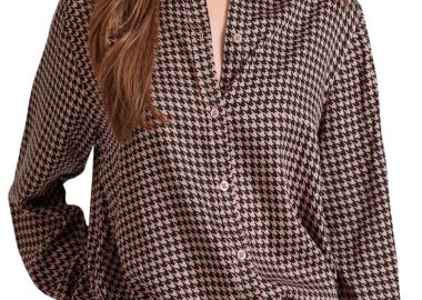 Πουκάμισο Μακρυμάνικο Funky Buddha Loose Fit Καρό FBL010-111-05-DIRTY PINK Γυναικείο - Funky Buddha - 