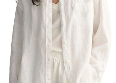 Πουκάμισο Μακρυμάνικο Gant Os Linen 4300162-110 WHITE Γυναικείο - Gant - 