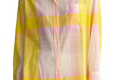 Πουκάμισο Μακρυμάνικο Gant Os Madras 4300196-723 PALE YELLOW Γυναικείο - Gant - 