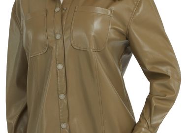 Πουκάμισο Μακρυμάνικο Guess Carola Faux Leather W3YH57WF8Q0-G8K2 Γυναικείο - Guess - 