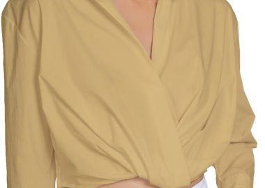 Πουκάμισο Μακρυμάνικο Kendal + Kylie Cropped V Neck KKW3814105-W38110 Γυναικείο - Kendal + Kylie - 