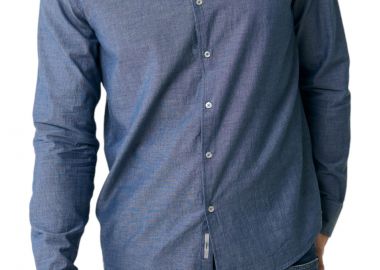 Πουκάμισο Μακρυμάνικο Mexx Linen AP1506033M-Navy Ανδρικό - Mexx - 