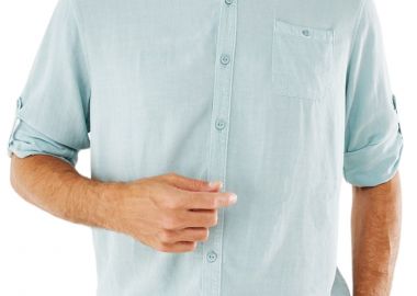 Πουκάμισο Μακρυμάνικο Mexx Linen JI1509023M-Grey Mint Ανδρικό - Mexx - 