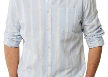 Πουκάμισο Μακρυμάνικο Mexx Striped Linen Blend Shirt MF007200751M-Baby Blue Ανδρικό - Mexx - 