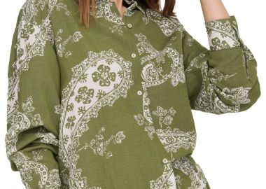 Πουκάμισο Μακρυμάνικο Only Onlbella Linen 15289378-Olive Branch Γυναικείο - Only - 