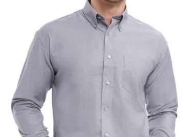 Πουκάμισο Μακρυμάνικο R-932M-0 Russell Oxford Classic Fit Silver - Russell - 
