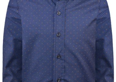 Πουκάμισο μαρέν με εμπριμέ για αγόρι 42-122193-4 - energiers - 