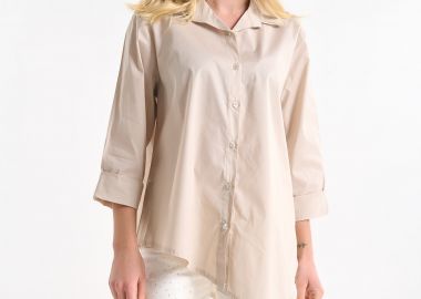 Πουκάμισο Με Ασύμμετρο Τελείωμα -  - 