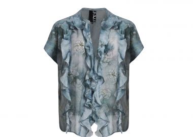 Πουκάμισο με βολάν & floral print - MAT FASHION - 