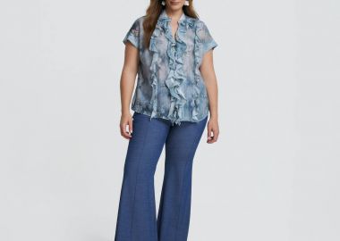 Πουκάμισο με βολάν & floral print - MAT FASHION - 