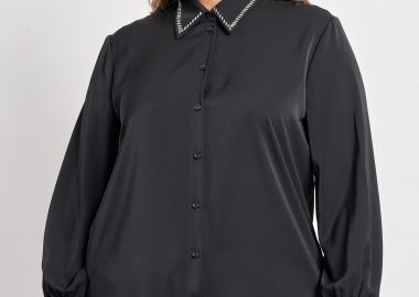 Πουκάμισο με διακόσμηση στο γιακά -  - 