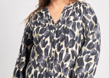 Πουκάμισο με γιακά Mao εμπριμέ camouflage VERO MODA -  - 