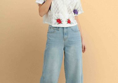 Πουκάμισο με κοντό μανίκι και κεντήματα - 5206179074094 -  - 