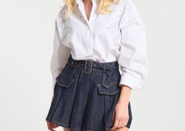 Πουκάμισο Με Λεπτομέρειες Φύλλα Στρας -  - 