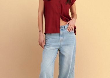 Πουκάμισο μονόχρωμο με κουμπιά - 5206179103312 -  - 