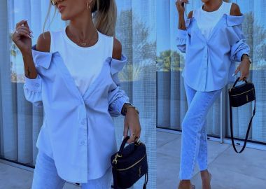 Πουκάμισο Μπλούζα Admi Σιέλ - Amelie's - 