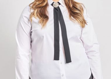 Πουκάμισο ποπλίνα με γραβάτα -  - 