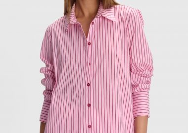 Πουκάμισο ριγέ με ασυμμετρία - 5206634955142 -  - 