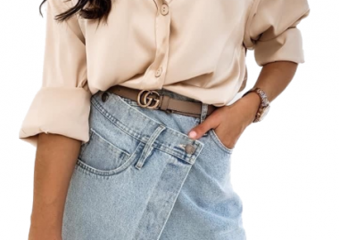 Πουκάμισο Σατέν Μπέζ - Amelie's - 