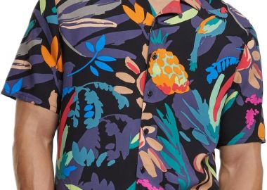 Πουκάμισο Viscose AOP Resort Shirt TB4150-03665 Urban Classics blackfruity - Urban Classics - 