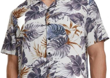 Πουκάμισο Viscose AOP Resort TB4150 Urban Classics blueleaves - Urban Classics - 