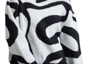 Πουλόβερ 24 Colours With Black And White Print 41173b-BLACK Γυναικείο - 24 Colours - 