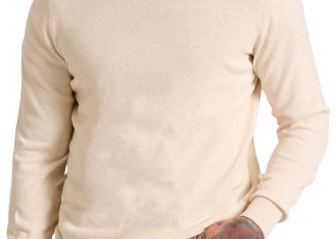 Πουλόβερ Funky Buddha Crew Neck - The Essentials FBM010-001-09-CHALK MEL Ανδρικό - Funky Buddha - 