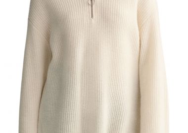 Πουλόβερ Gant Wool Ribbed Half Zip 4805163-130 Γυναικείο - Gant - 