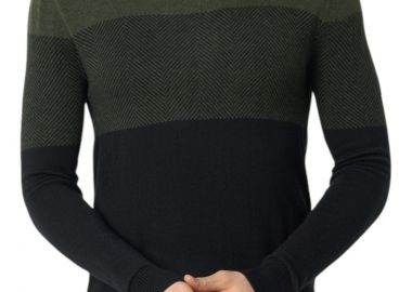 Πουλόβερ Mexx Colorblock Knit JO0925036-02M-Green Melee Ανδρικό - Mexx - 