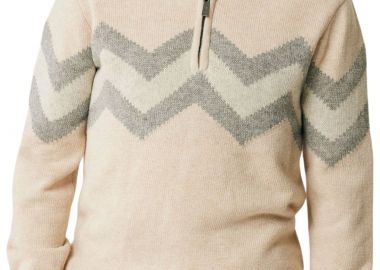 Πουλόβερ Mexx Half zip intarsia knit pullover MF006606943M-Cream Melee Ανδρικό - Mexx - 