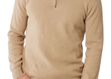 Πουλόβερ Mexx Half Zip TH09150036M-Dark Sand Ανδρικό - Mexx - 