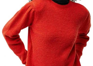 Πουλόβερ Mexx Round Neck Puff Sleeve JO0959026W-Bright Orange Γυναικείο - Mexx - 