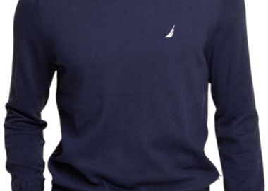 Πουλόβερ Nautica Ριμπ Λαιμόκοψη S47001-4NV-NAVY Ανδρικό - Nautica - 
