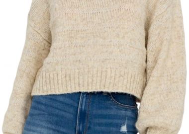 Πουλόβερ Only Celina Life Cropped O-Neck 15294807-Birch Γυναικείο - Only - 