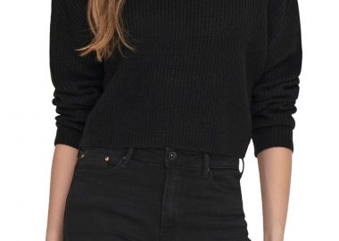 Πουλόβερ Only Onlmalavi Cropped 15284453-Black Γυναικείο - Only - 