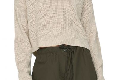 Πουλόβερ Only Onlmalavi Cropped 15284453-Pumice Stone Γυναικείο - Only - 