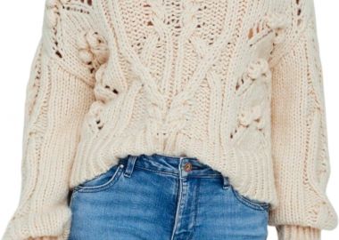 Πουλόβερ Only Onlmargaretha Shortcable High Neck 15302273-Pumice Stone Γυναικείο - Only - 