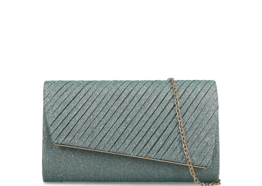 Πράσινη μεταλλιζέ τσάντα φάκελος - MIGATO - 