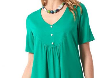 ΠΡΑΣΙΝΗ ΜΠΛΟΥΖΑ ΜΕ ΣΟΥΡΑ ΚΑΙ ΚΟΥΜΠΙΑ - Anna Raxevsky - 