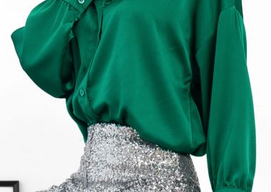 ΠΡΑΣΙΝΟ ΣΑΤΕΝ ΠΟΥΚΑΜΙΣΟ- CLODE - sense-shop - 