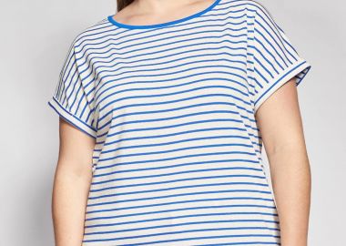 PRBT Βαμβακερό Ριγέ Τ-Shirt -  - 