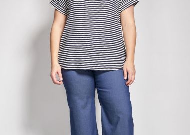 PRBT Cropped παντελόνι σε φαρδιά γραμμή -  - 