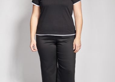 PRBT Cropped παντελόνι σε φαρδιά γραμμή -  - 