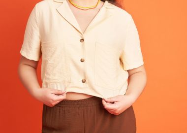 PRBT κροπ πουκάμισο όψη λινό -  - 