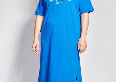PRBT Μάξι Βαμβακερό Φόρεμα T-Shirt με Στάμπα -  - 